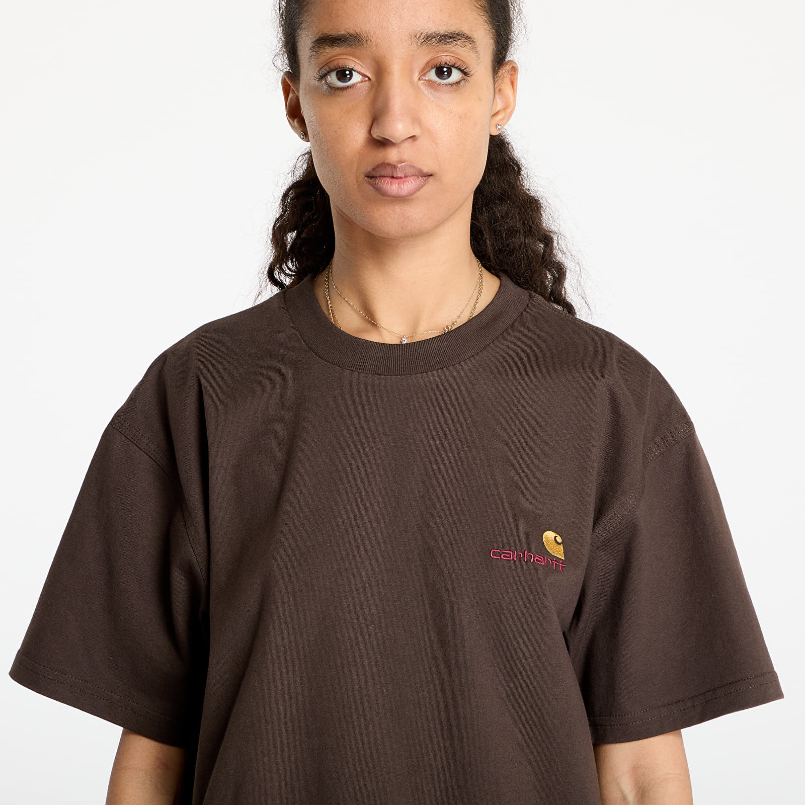 Majice T-shirt Carhartt WIP Short Sleeve American Script T-Shirt UNISEX Buckeye