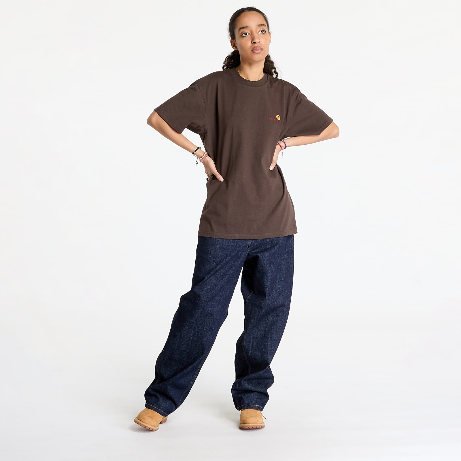Majice T-shirt Carhartt WIP Short Sleeve American Script T-Shirt UNISEX Buckeye