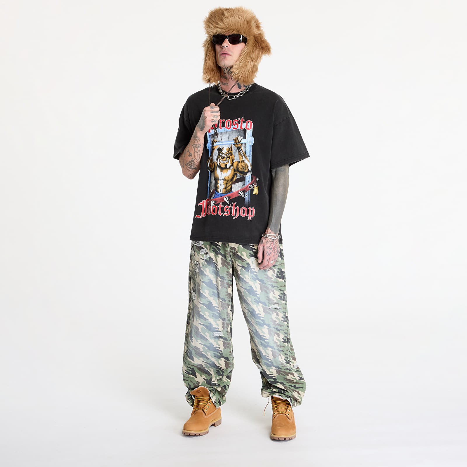Magliette FTSHP x PROSTO T Shirt UNISEX Black Bulldog Footshop