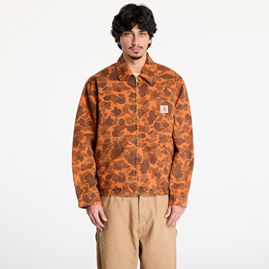 Carhartt WIP Duck Detroit Jacket UNISEX Camo Duck/ Green/ Turmeric Garment Dyed