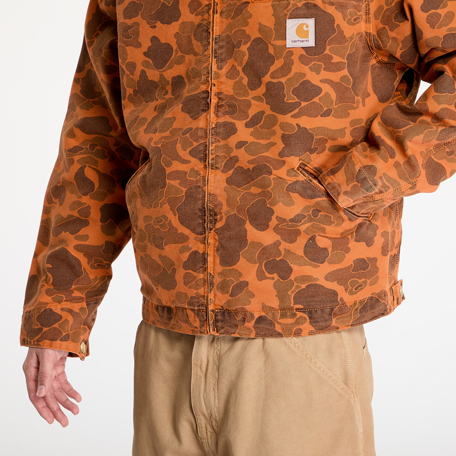 Vīriešu jakas Carhartt WIP Duck Detroit Jacket UNISEX Camo Duck/ Green/ Turmeric Garment Dyed