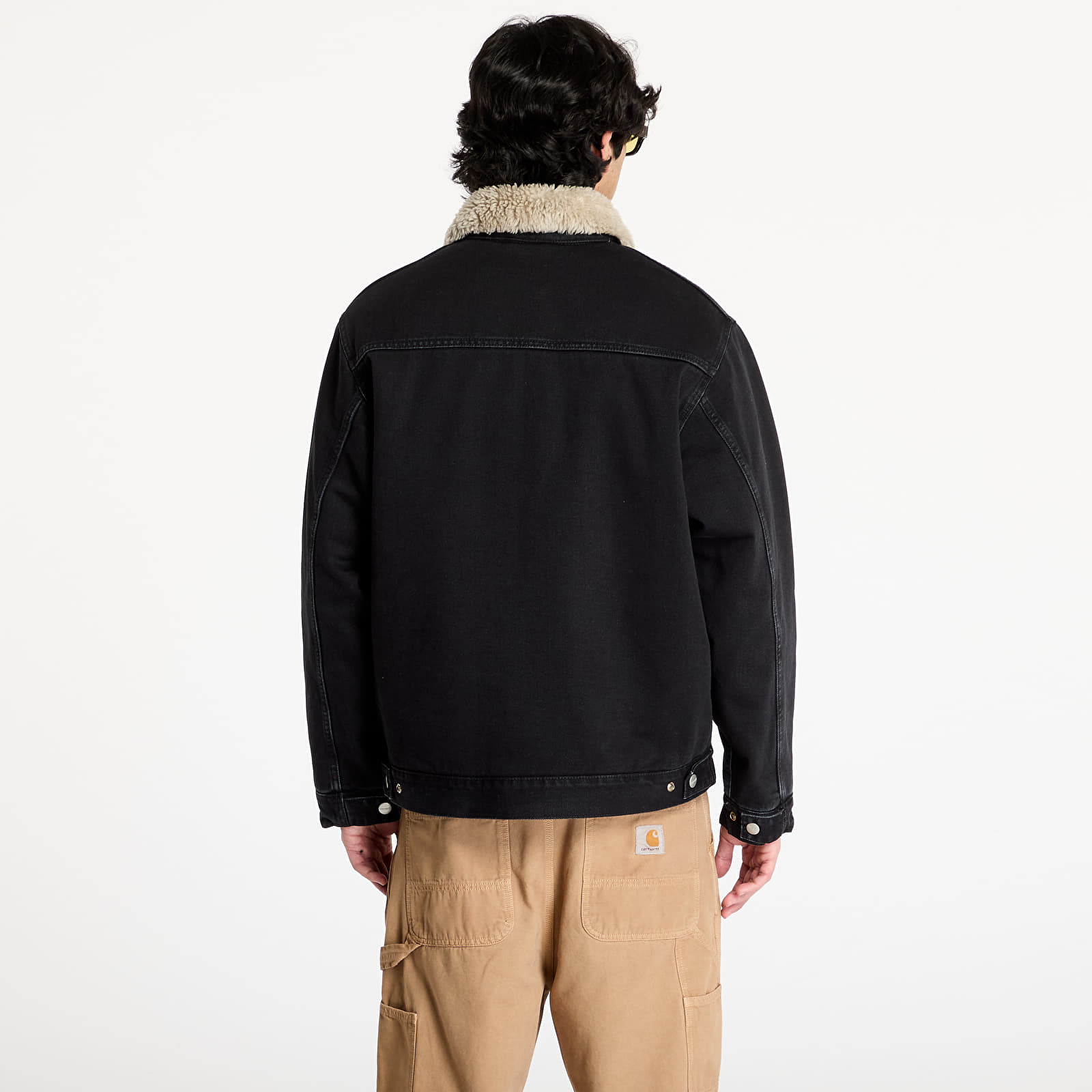 Kurtki męskie Carhartt WIP Herald Jacket UNISEX Black/ Wall Stone Washed