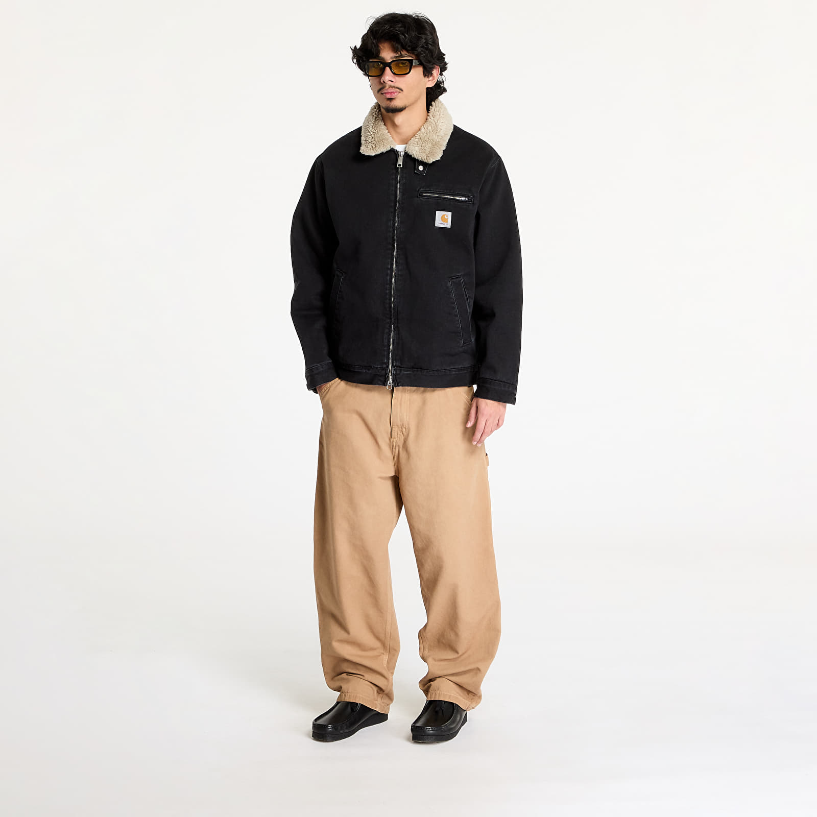 Kurtki męskie Carhartt WIP Herald Jacket UNISEX Black/ Wall Stone Washed
