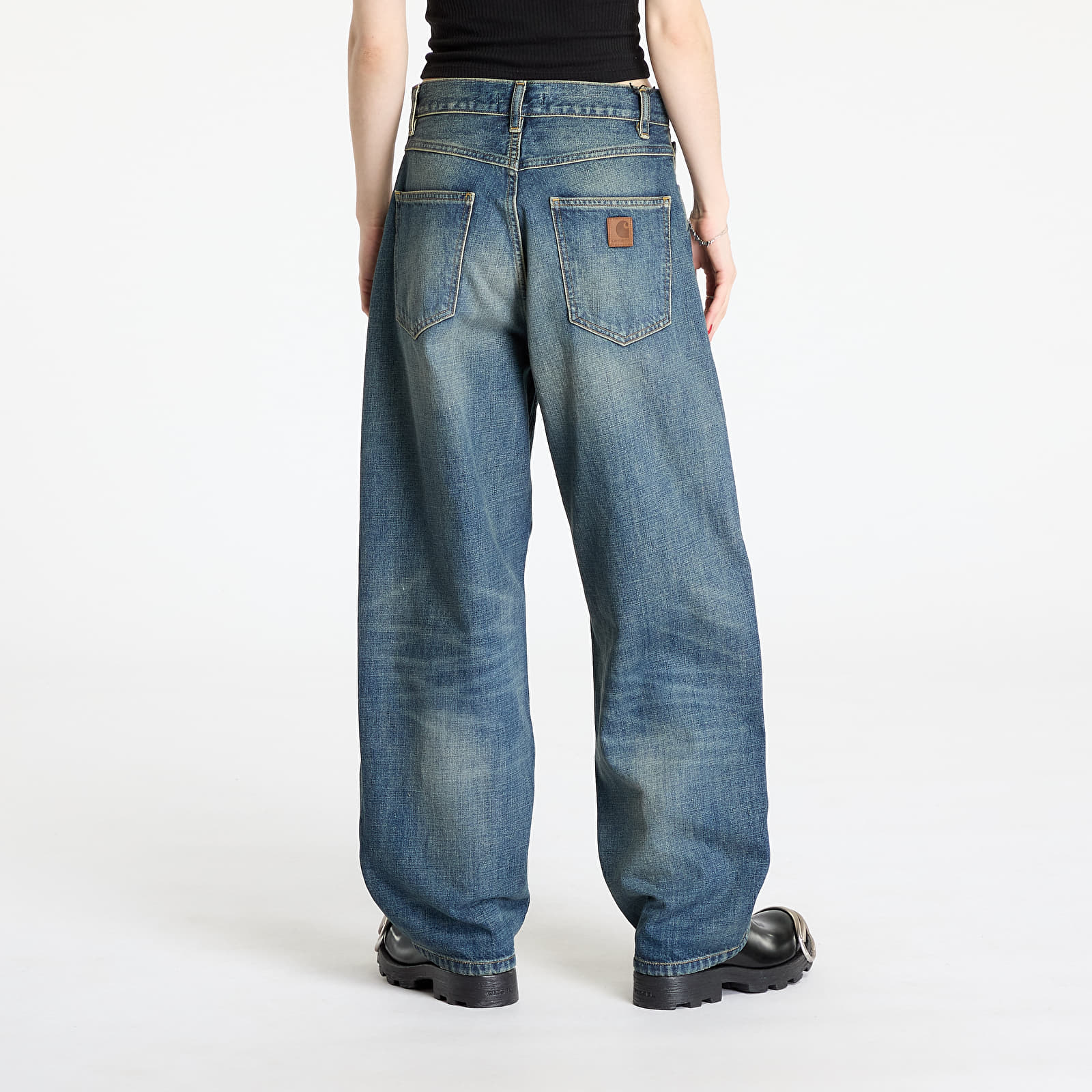 Jeansy Carhartt WIP W' Brandon Pant Blue Worn Used Wash