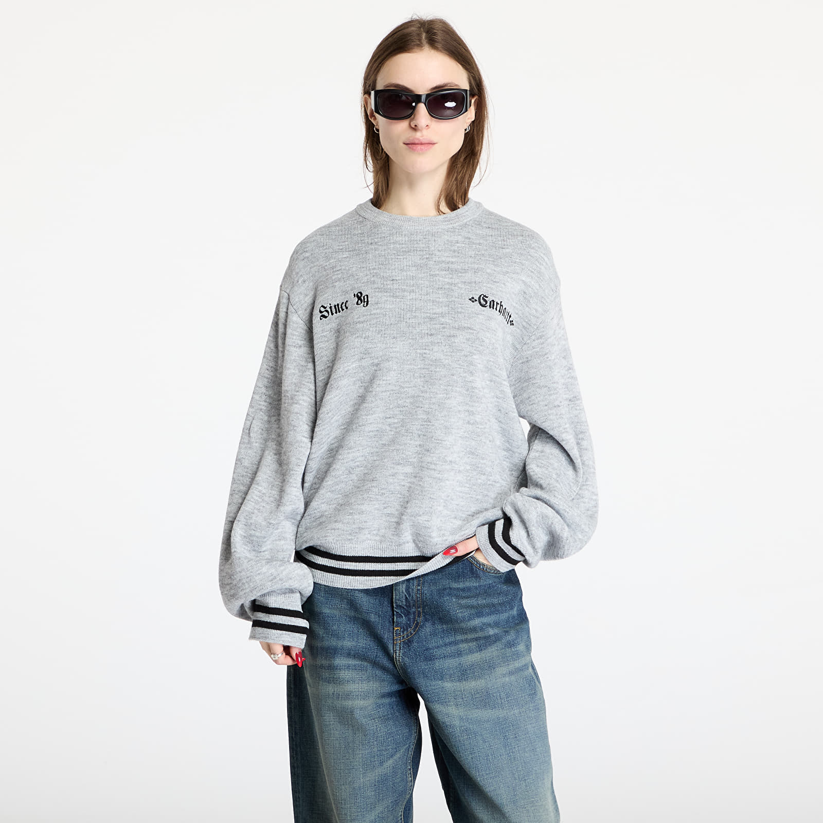 Džemperi Carhartt WIP Greatest Hits Sweater UNISEX Ash Heather/ Black