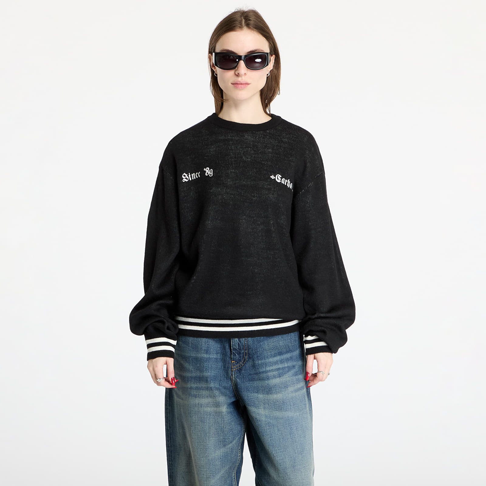 Pulover Carhartt WIP Greatest Hits Sweater UNISEX Black/ Wax - 1 | YEO