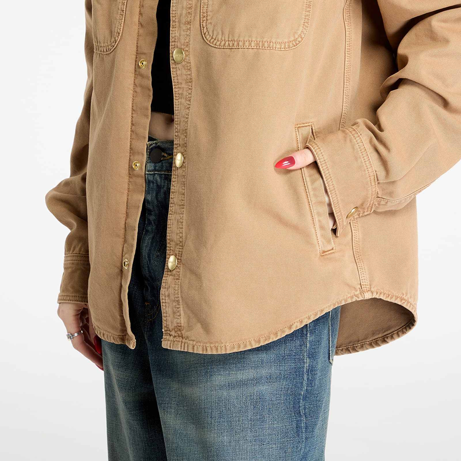 Krekli Carhartt WIP Conro Shirt Jac UNISEX Peanut Stone Dyed
