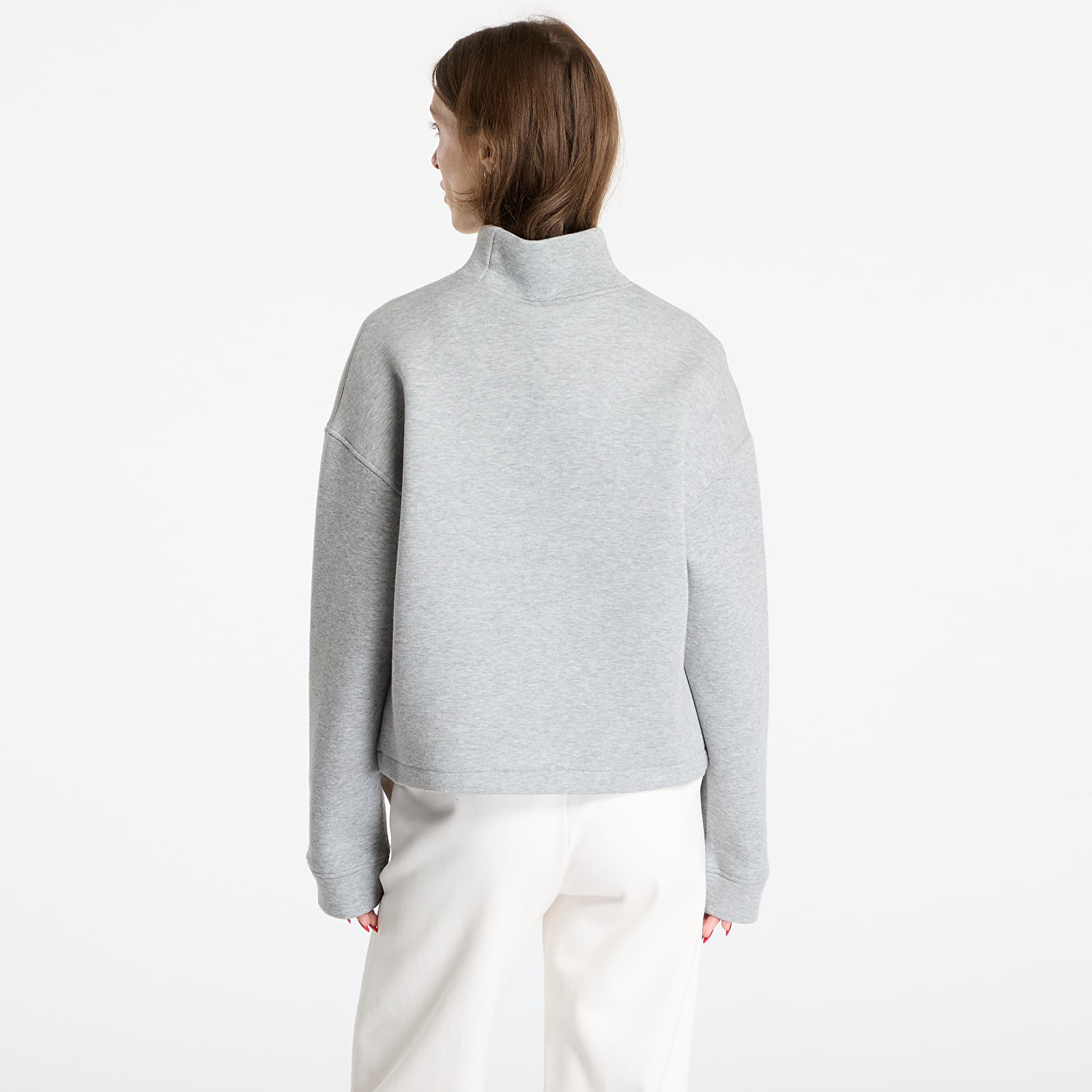 Women's hoodies The North Face Mock Neck Relaxed Sweater Metalic Silver
