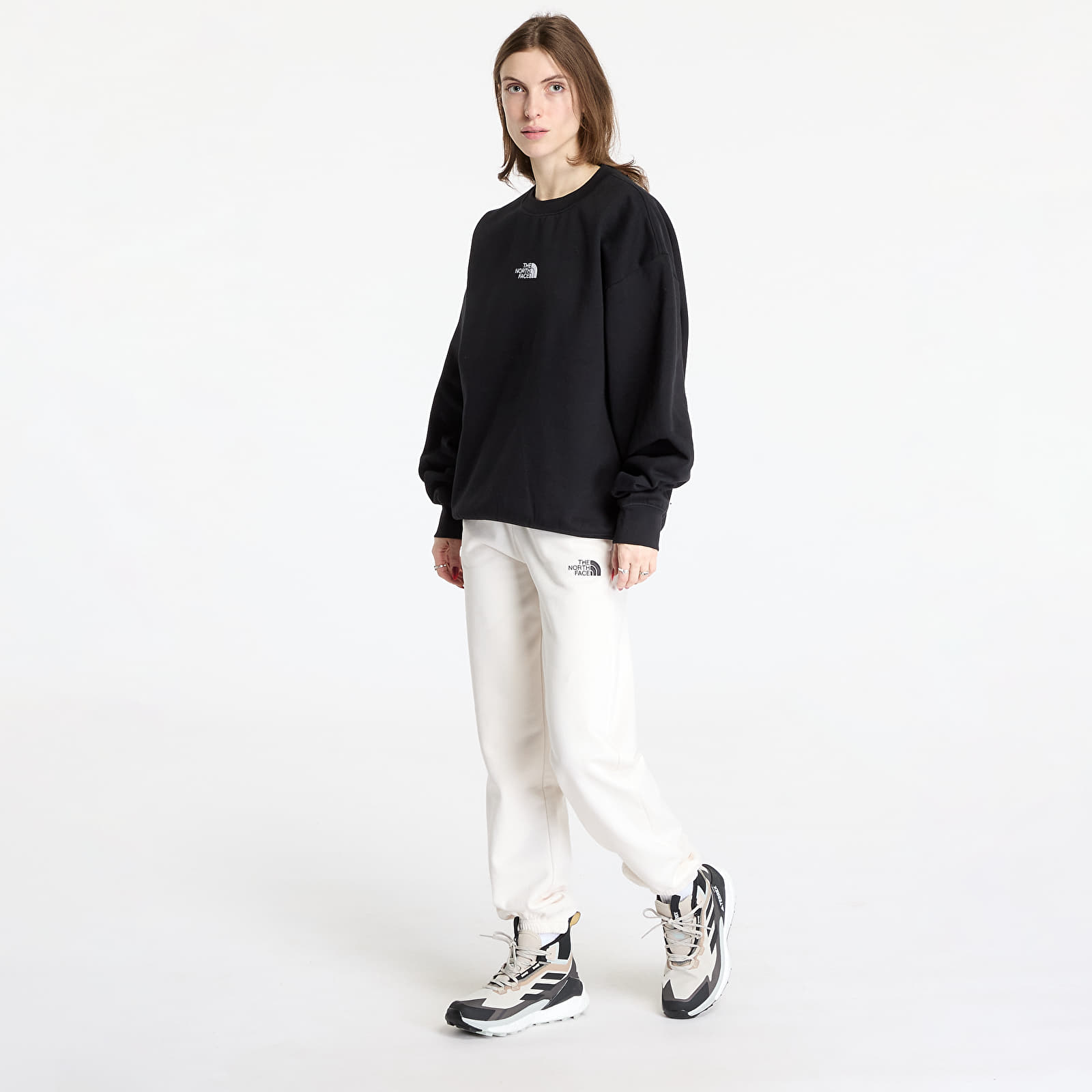 Women's hoodies The North Face Essential Oversized Crew TNF Black