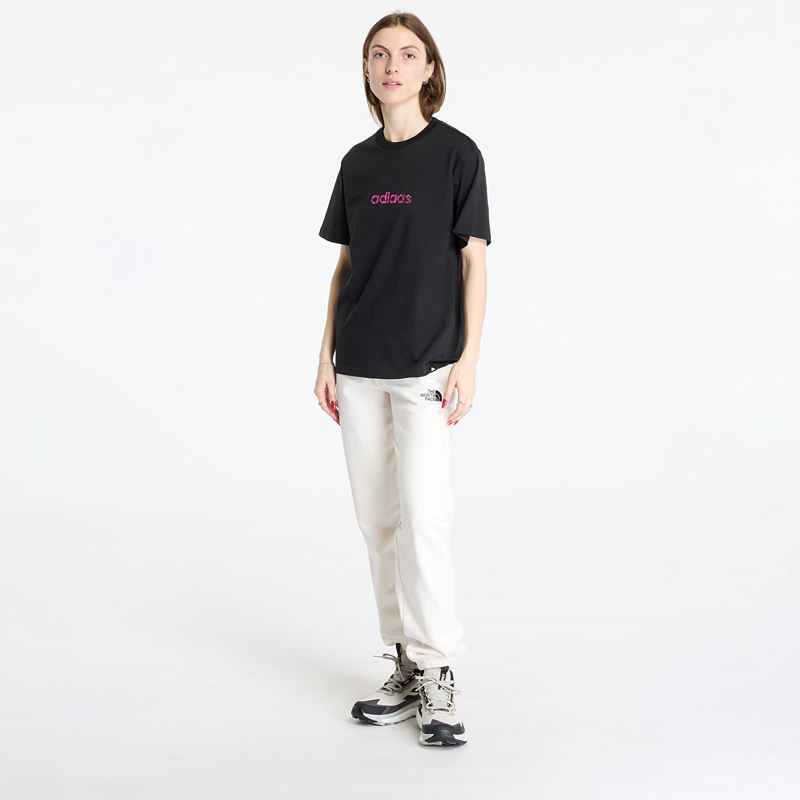 Damen T-Shirts  adidas Camo Linear Graphic T-Shirt Black