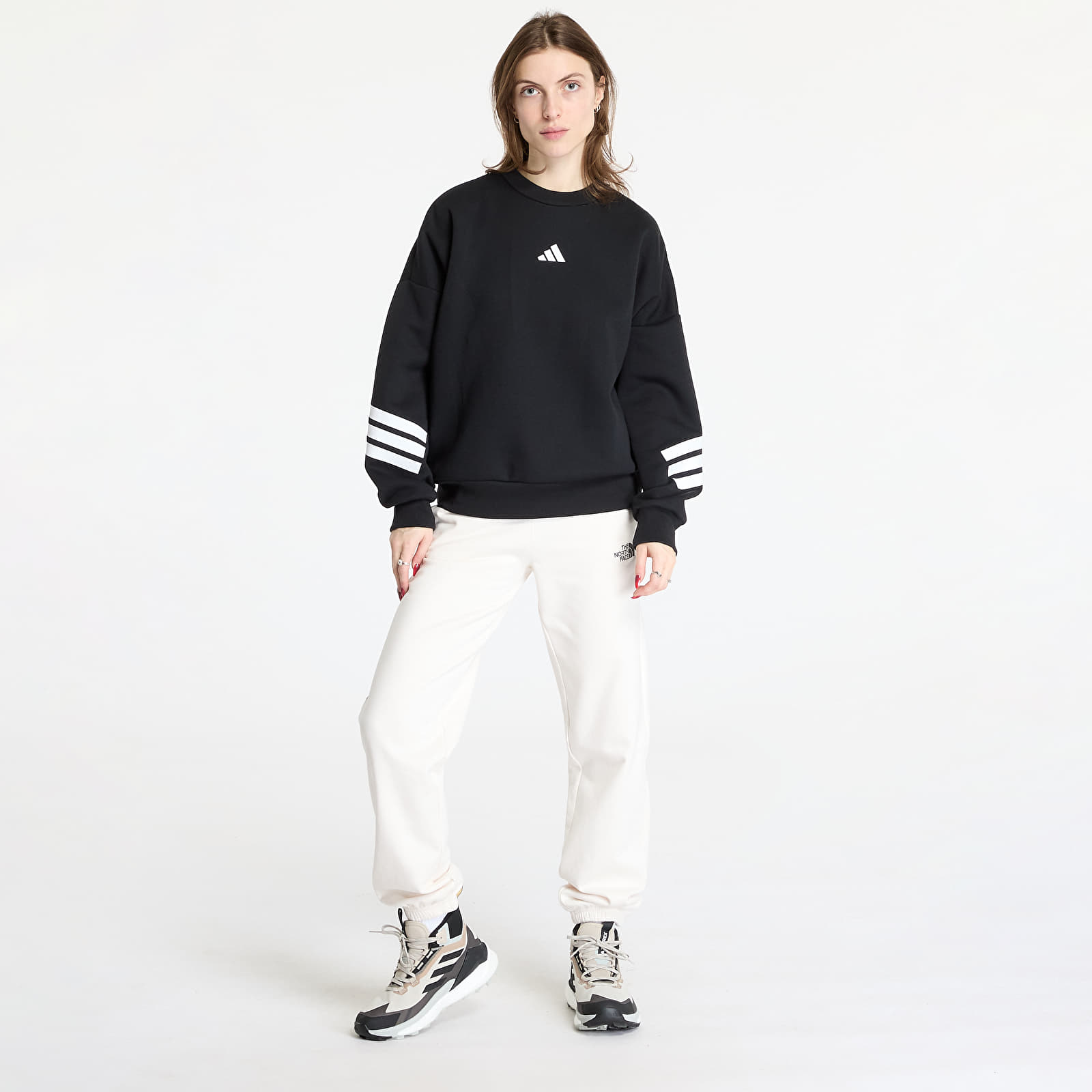 Women's hoodies adidas Future Icons Three Stripes Sweatshirt Black