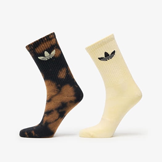 adidas Acid Wash Crew Socks 2-Pack Black/ Almost Yellow