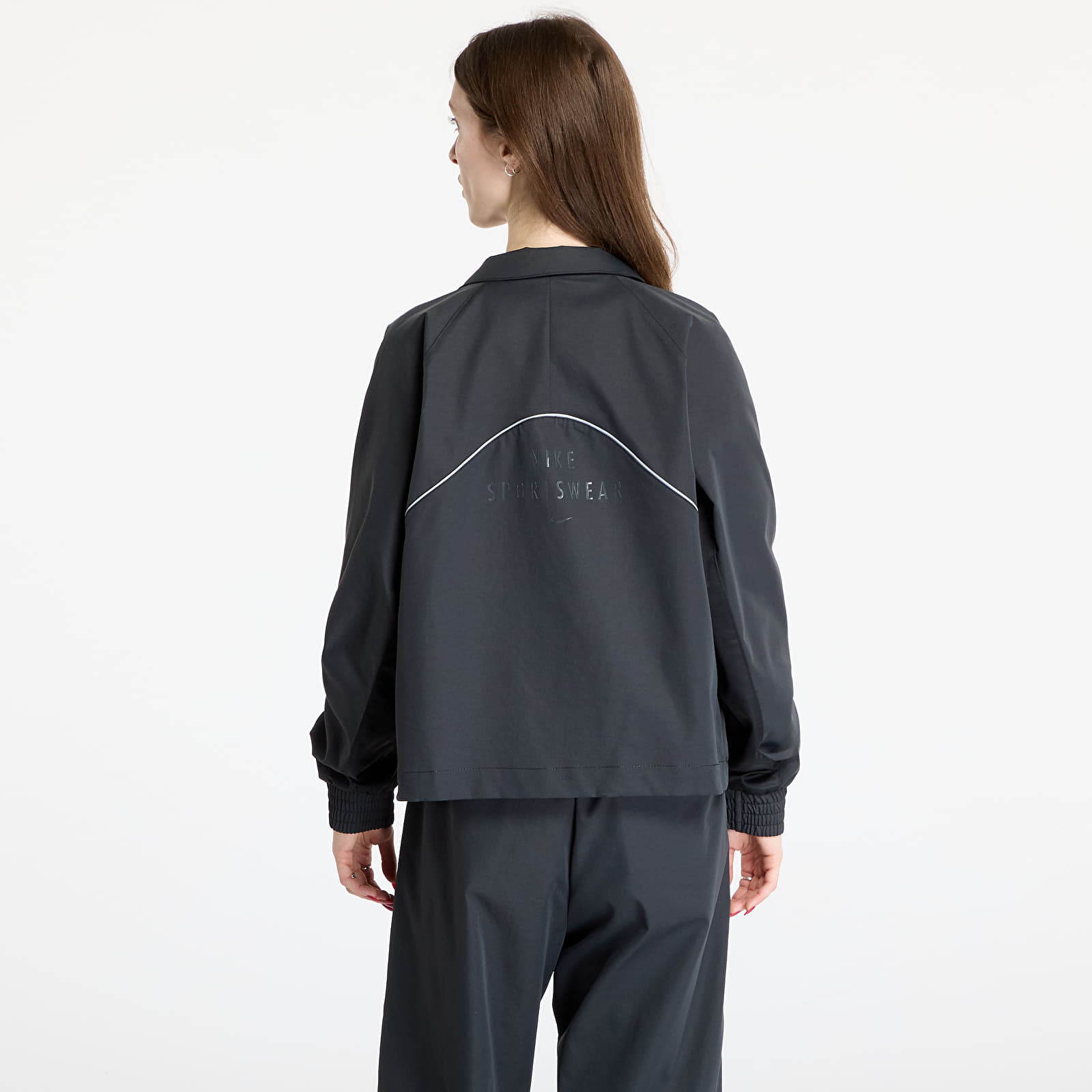 Women s jackets Nike Sportswear Women s Woven Jacket Black Black Footshop