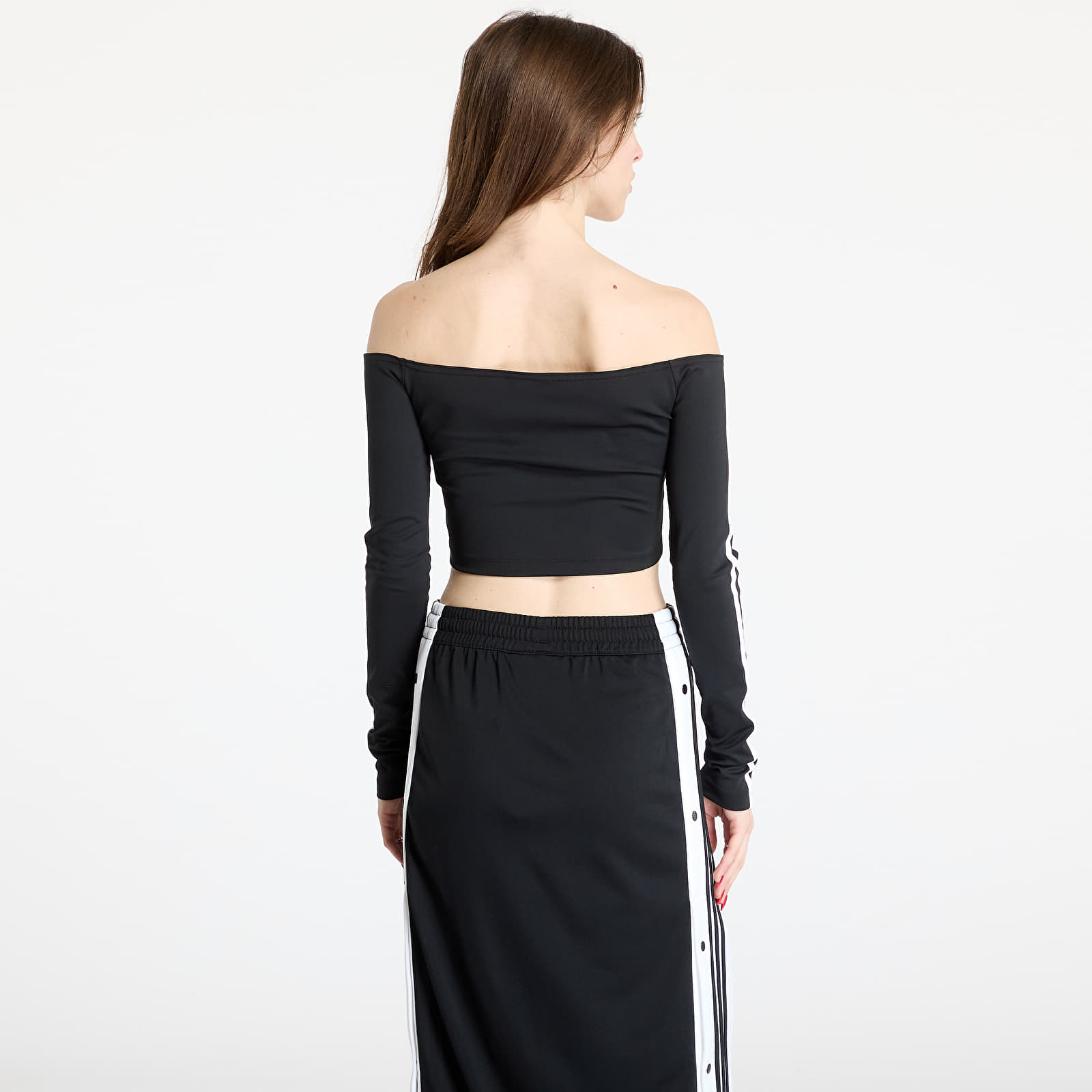 Tank Tops adidas Adicolor Off Shoulder Long Sleeve Top Black