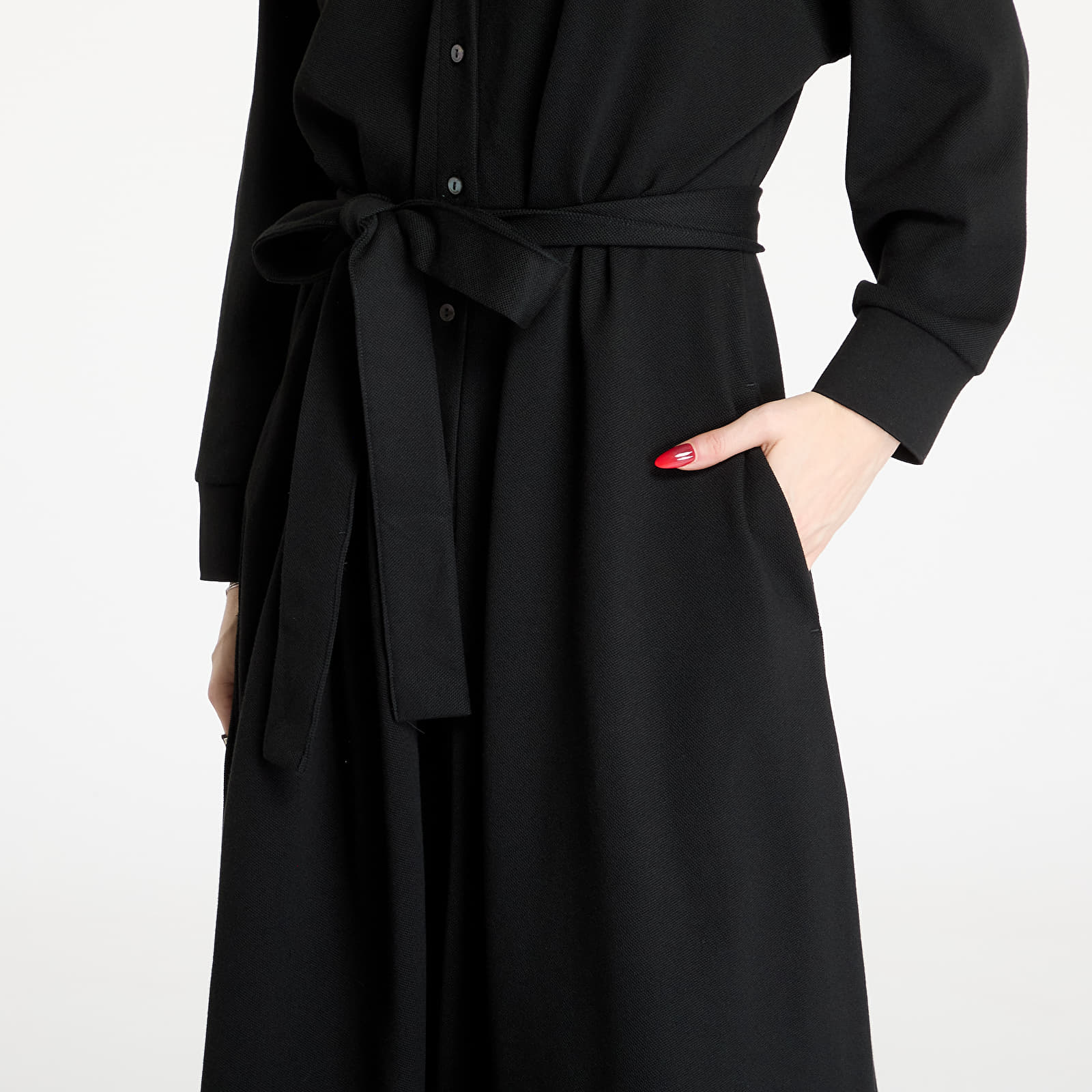 Dress LACOSTE Relaxed Fit Piqué Polo Dress Black