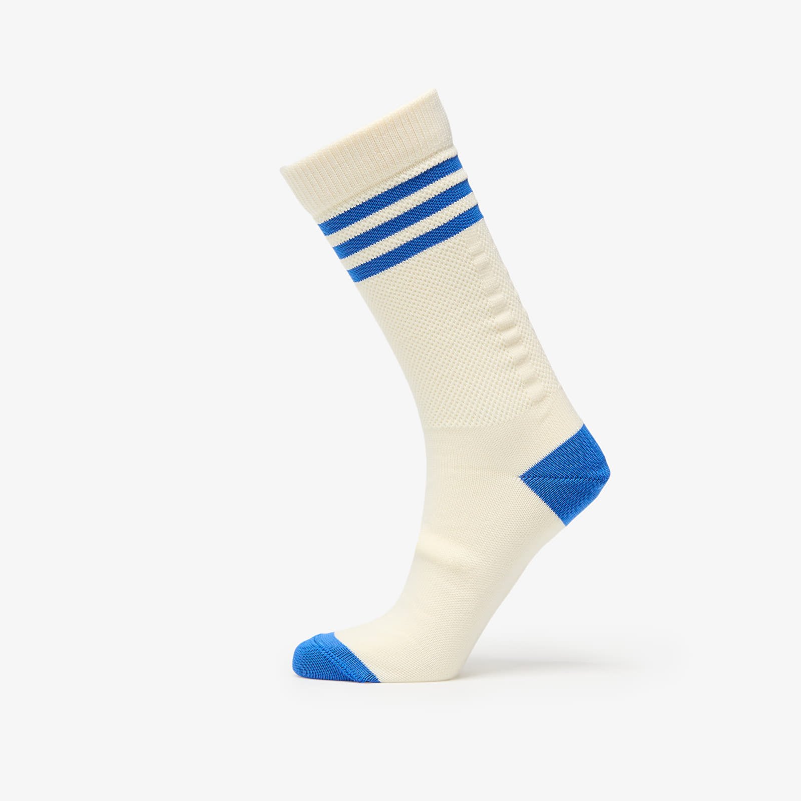 Pánské ponožky adidas 3 Stripes Textured Crew Socks 2-Pack Cream White/ Preloved Ruby