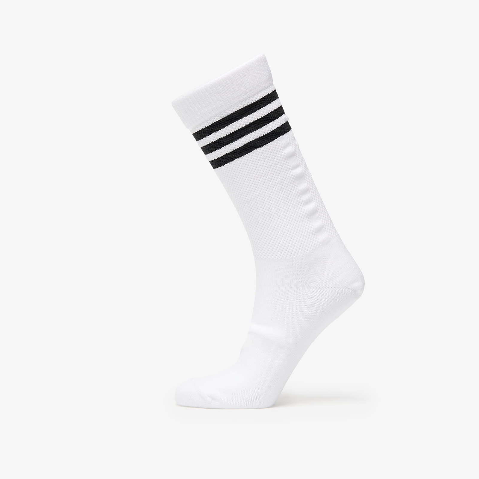 Men's socks adidas 3 Stripes Textured Crew Socks 2-Pack White/ Black