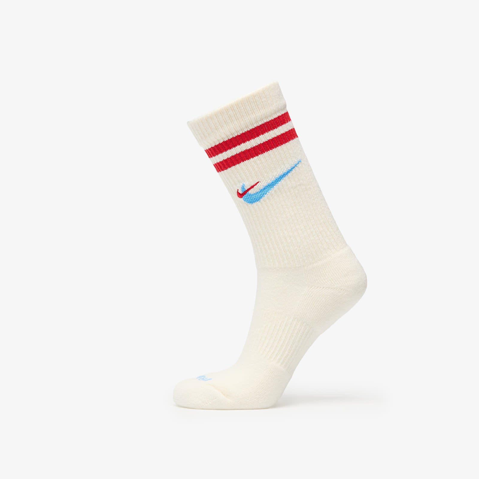 Nike Everyday Plus Force Cushioned Crew Socks Sail/ University Red/ University Blue L