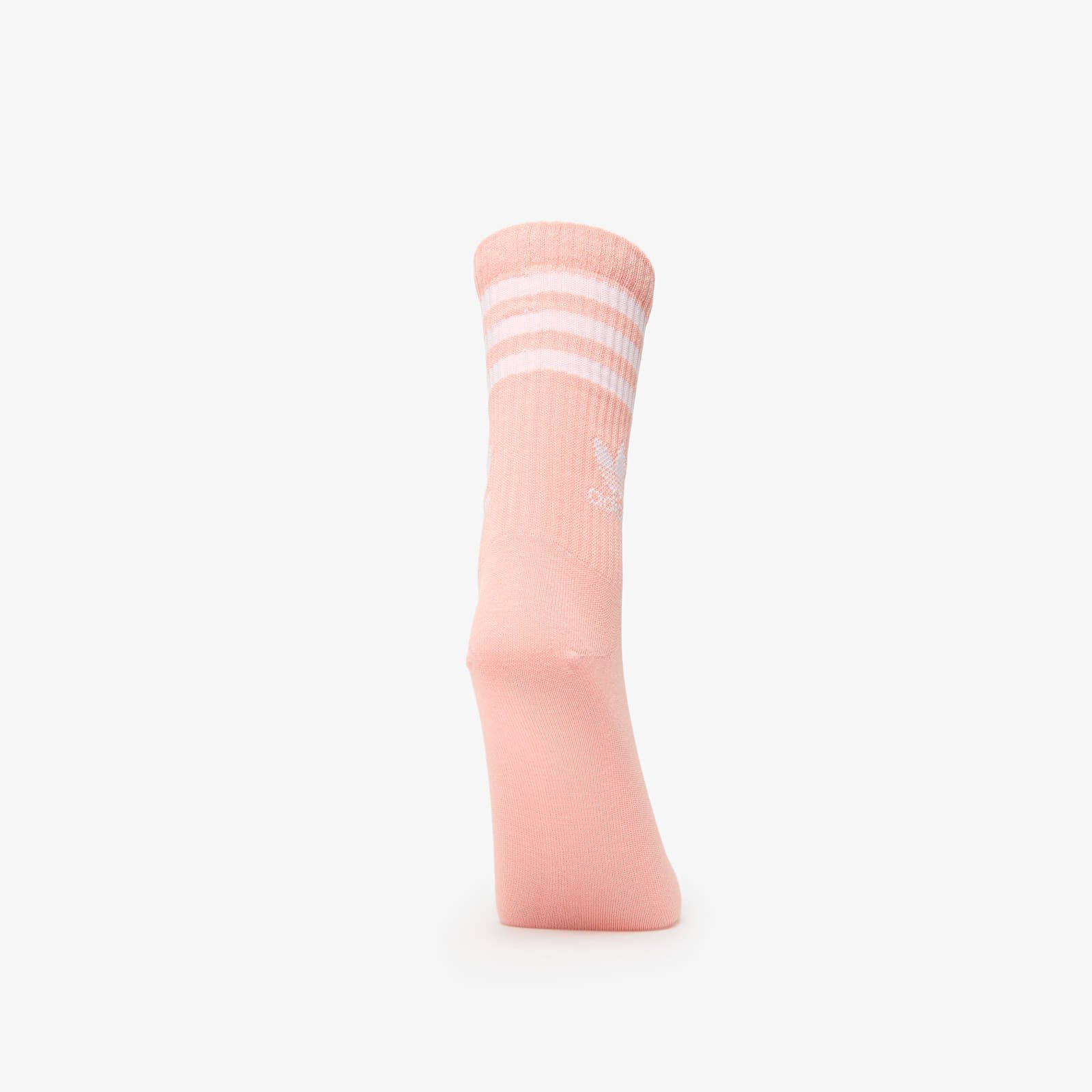 Ponožky adidas 3 Stripes Crew Sock 3-Pack White/ Glow Pink/ White