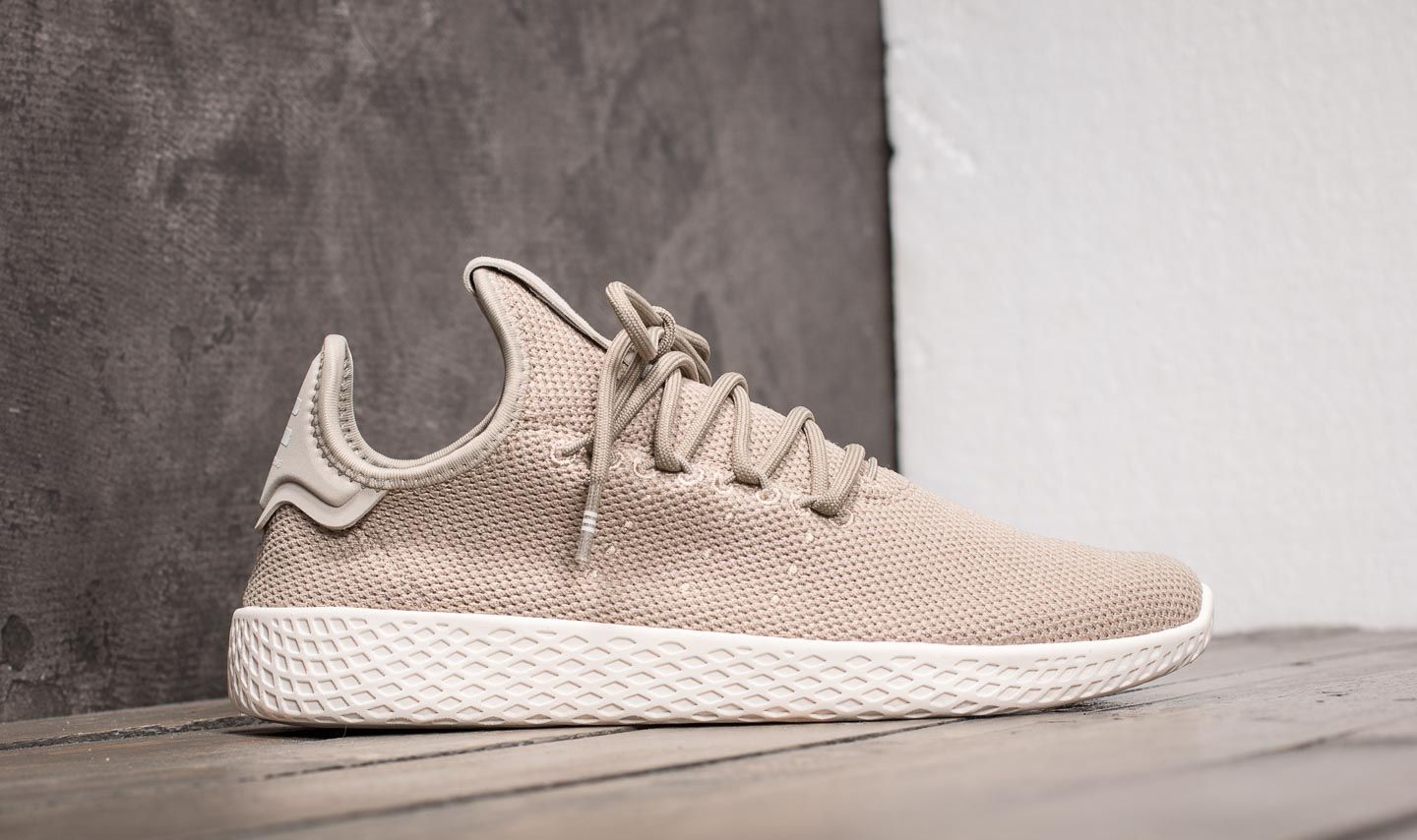 Dětské tenisky a boty adidas Pharrell Williams Tennis HU J Tech Beige/ Tech Beige/ Core White