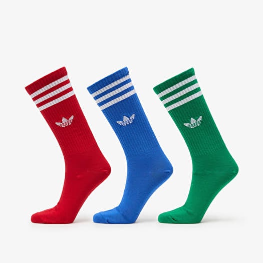 adidas High Crew Sock 3-Pack Blue/ Red/ Green