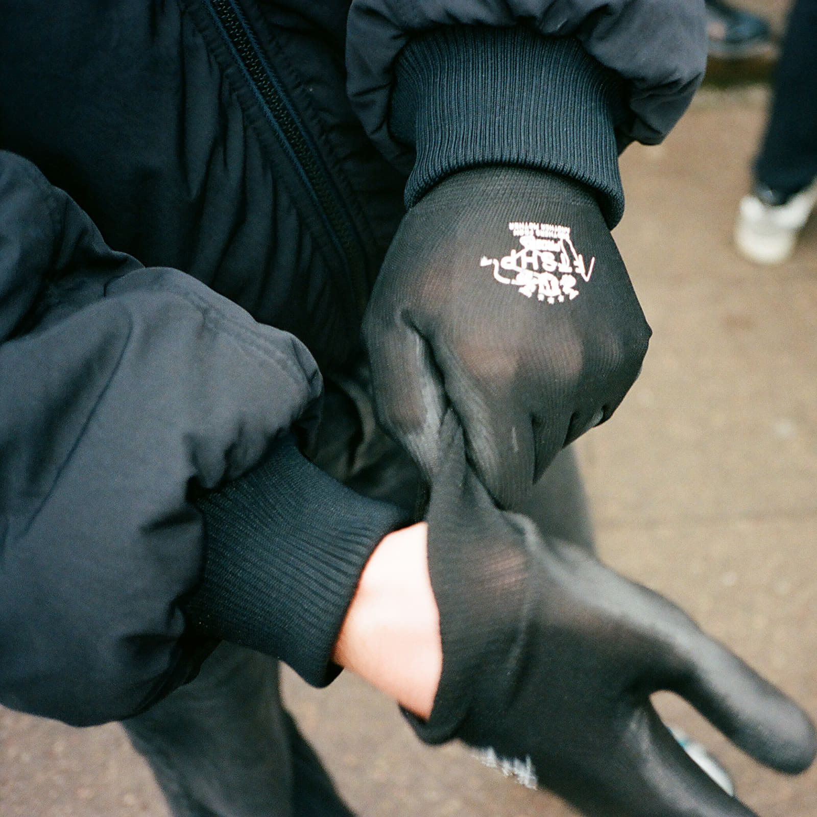 Rukavice FTSHP x PROSTO Technical Gloves Black Crest