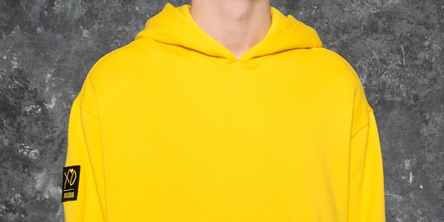 Puloverji PUMA x XO Oversize Hood Cyber Yellow