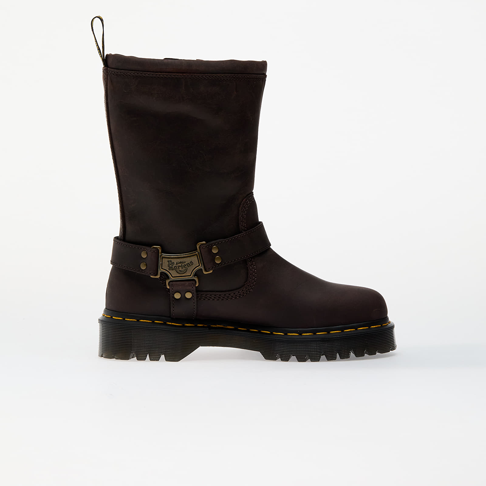 Мъжки кецове и обувки Dr. Martens Anistone Hi Dark Brown Burnished Waxy Pull Up