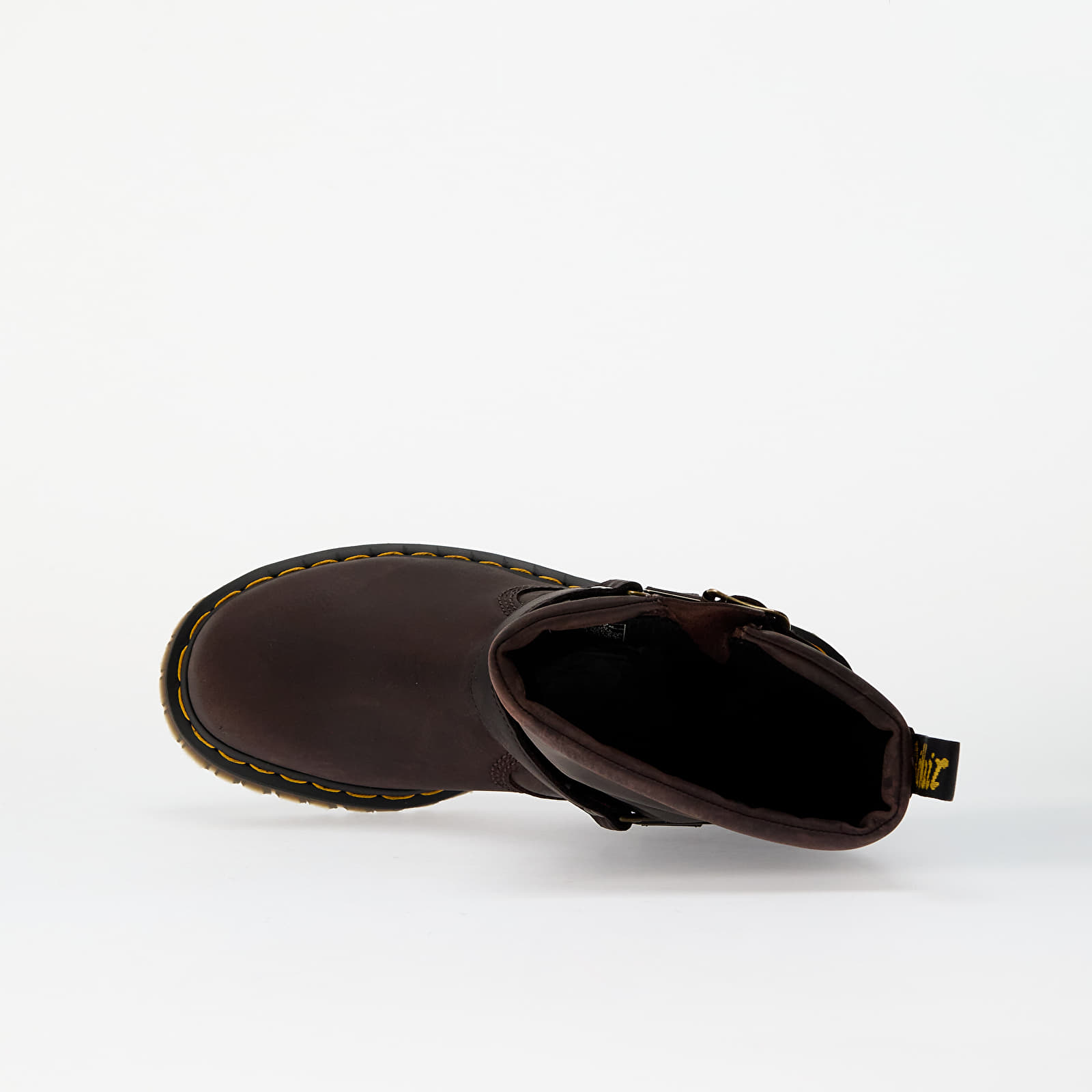 Мъжки кецове и обувки Dr. Martens Anistone Hi Dark Brown Burnished Waxy Pull Up