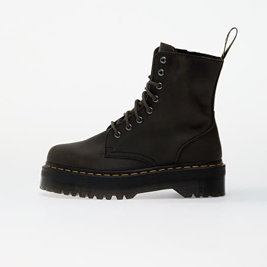Dr. Martens Jadon Charcoal Grey Burnished Waxy Pull Up