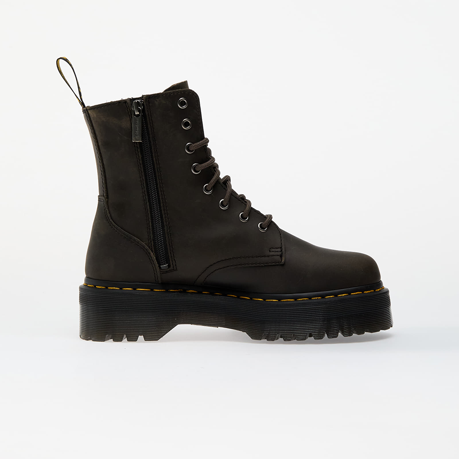 Männer Dr. Martens Jadon Charcoal Grey Burnished Waxy Pull Up