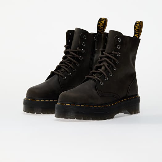 Men s shoes Dr. Martens Jadon Charcoal Grey Burnished Waxy Pull Up Footshop