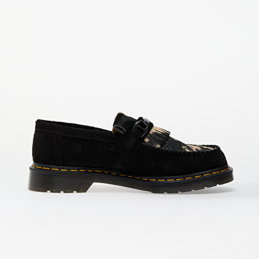 Dr. Martens Adrian Snaffle Black Long Napped Suede & Black/Beige