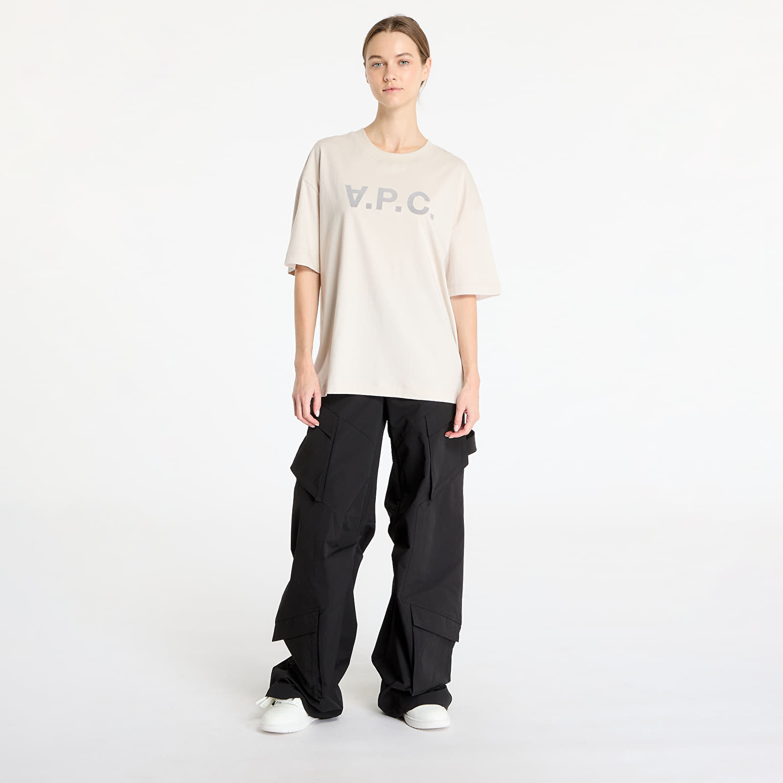 Marškinėliai A.P.C. Oversize Grand APC T-Shirt UNISEX Beige