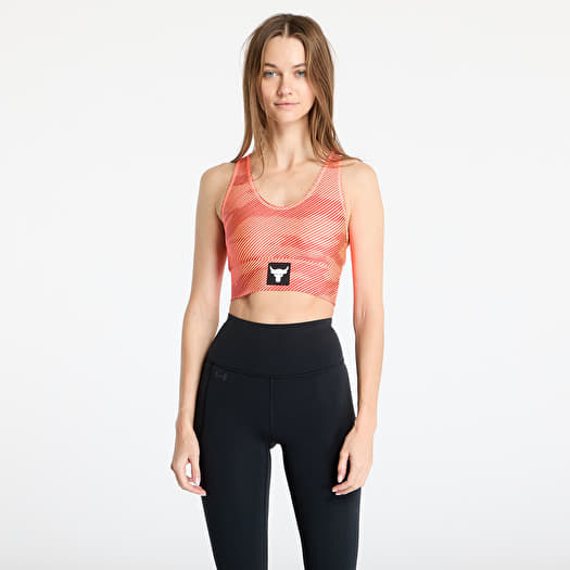 Under Armour Project Rock HeatGear Bra Orange