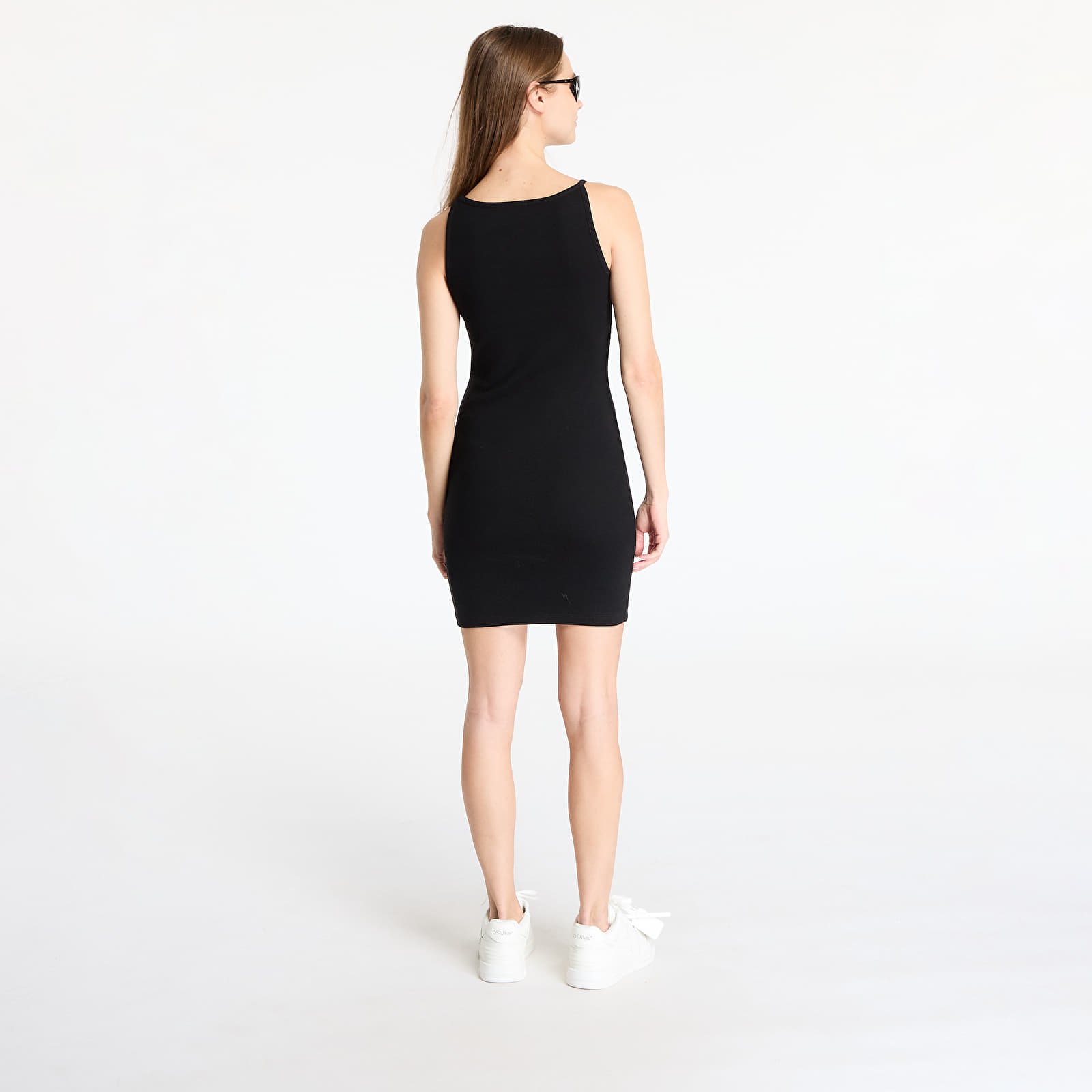 Dress Off-White Off Stamp Rib Basic Tank Dress Black/ White