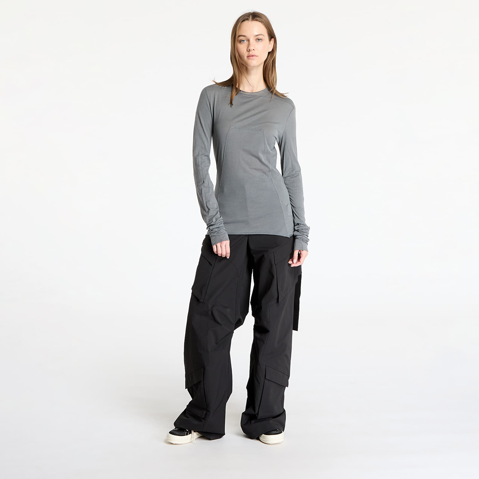T-skjorter Rick Owens DRKSHDW Knit Edfu Top T-Shirt Stone