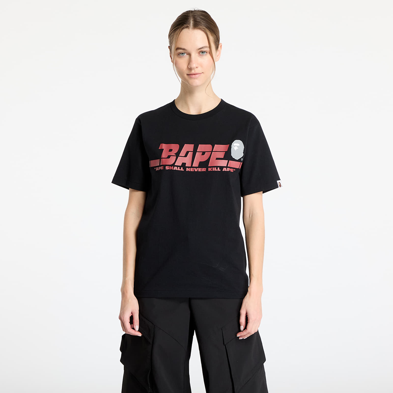 T-paidat A BATHING APE Bape Sports Logo Tee Black