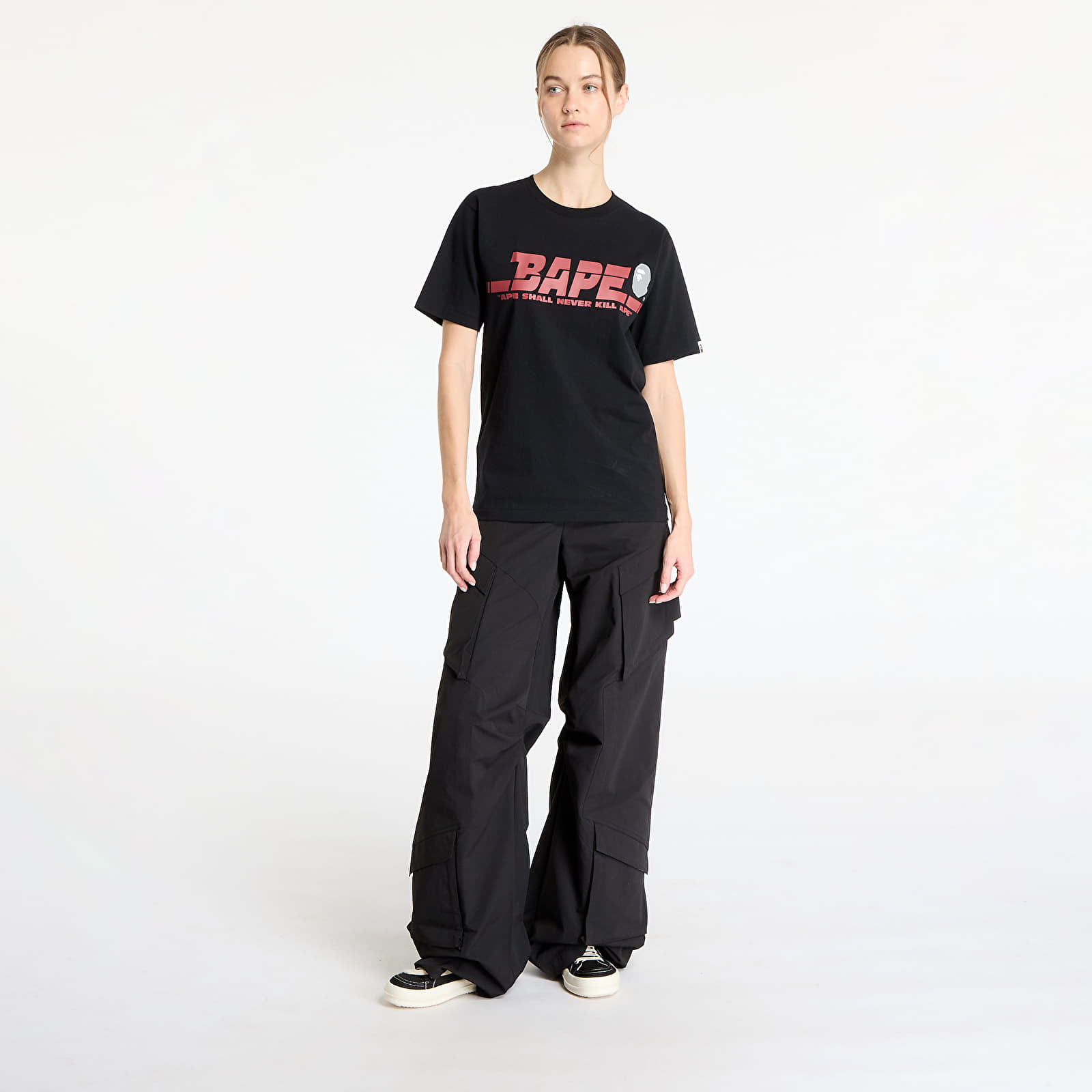 T-paidat A BATHING APE Bape Sports Logo Tee Black