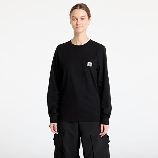 Tričko Carhartt WIP Longsleeve Pocket T-Shirt UNISEX Black