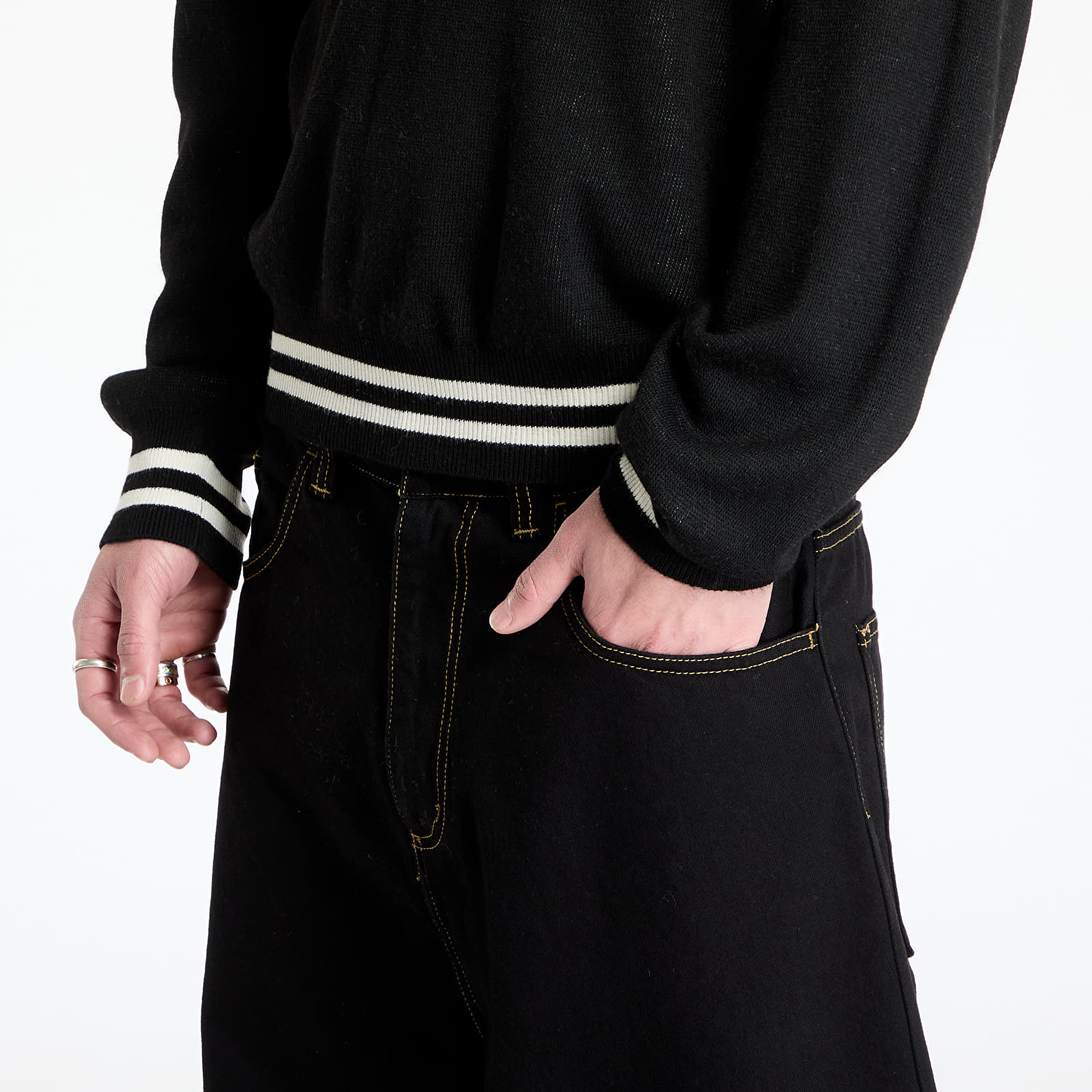 Jeansy Carhartt WIP Brandon Pant Black Rinsed