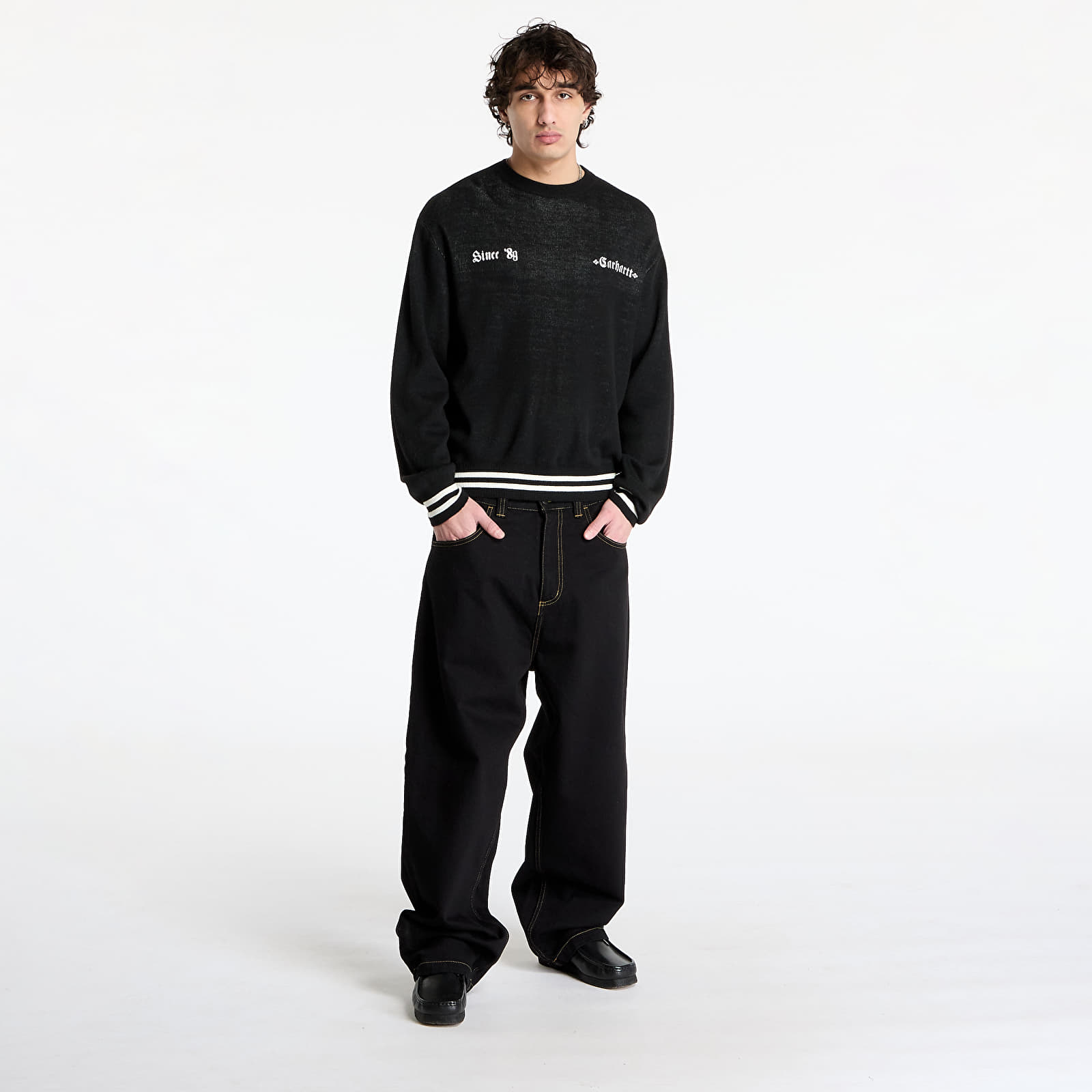 Jeansy Carhartt WIP Brandon Pant Black Rinsed