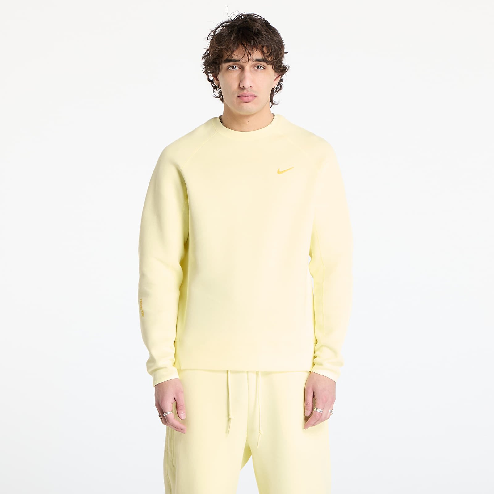Férfi kapucnis pulcsik Nike x NOCTA Tech Fleece Men's Crew Citron Tint/ Vivid Sulfur