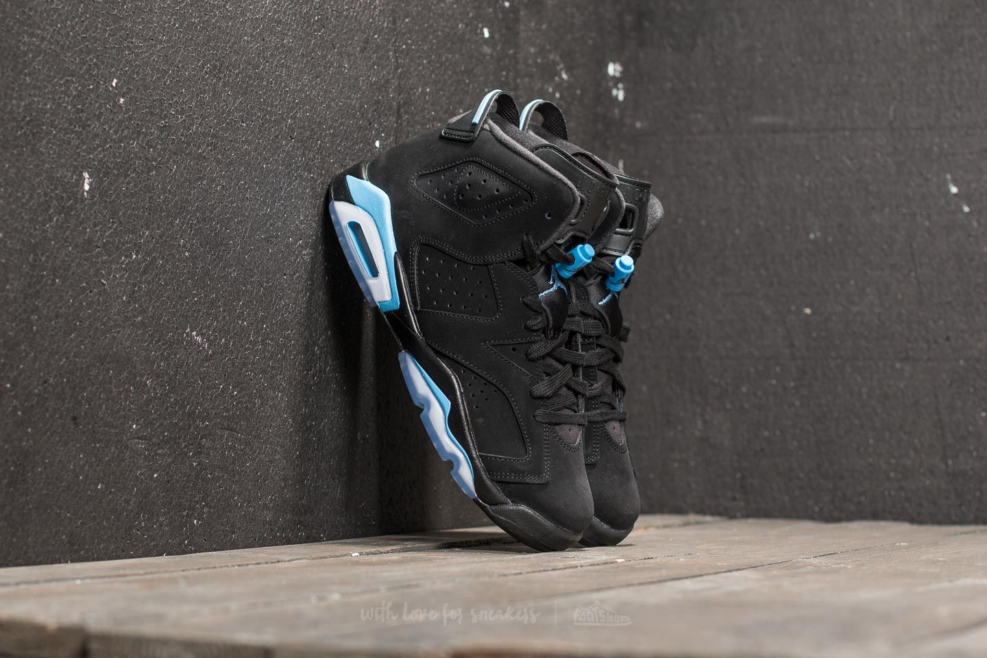 Buty dziecięce Air Jordan 6 Retro BG Black/ University Blue