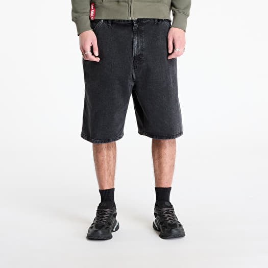Shorts Carhartt WIP Rivet Short Black Stone Washed