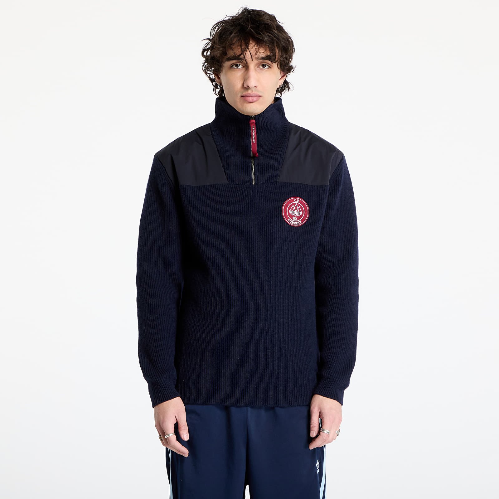 Pulóverek adidas Spezial x C.P. Company Half-Zip Hooded Night Navy
