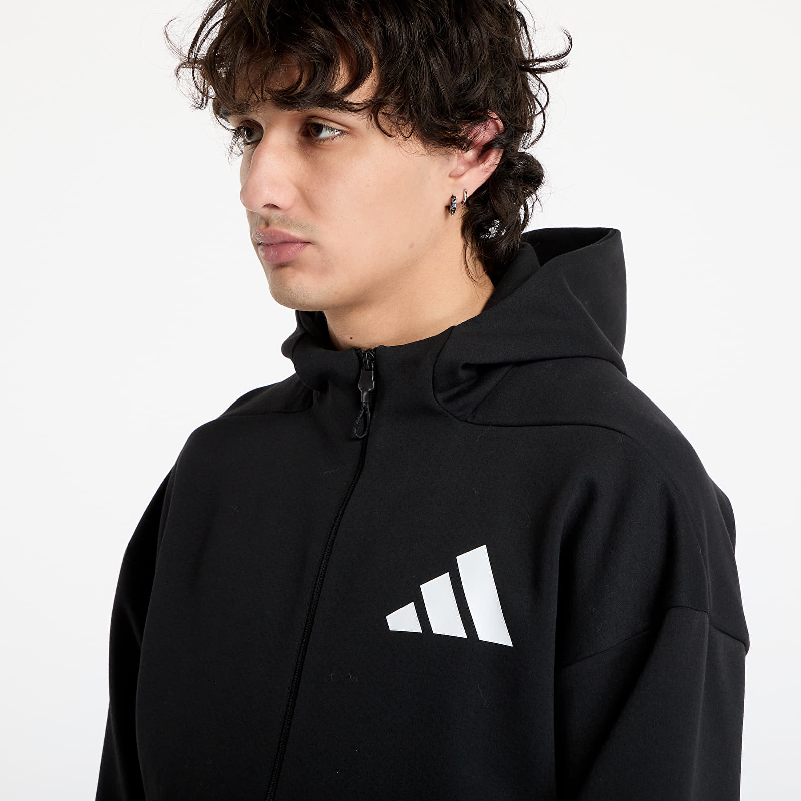 Bluzy adidas Z.N.E. Full Zip Hooded Black/ White