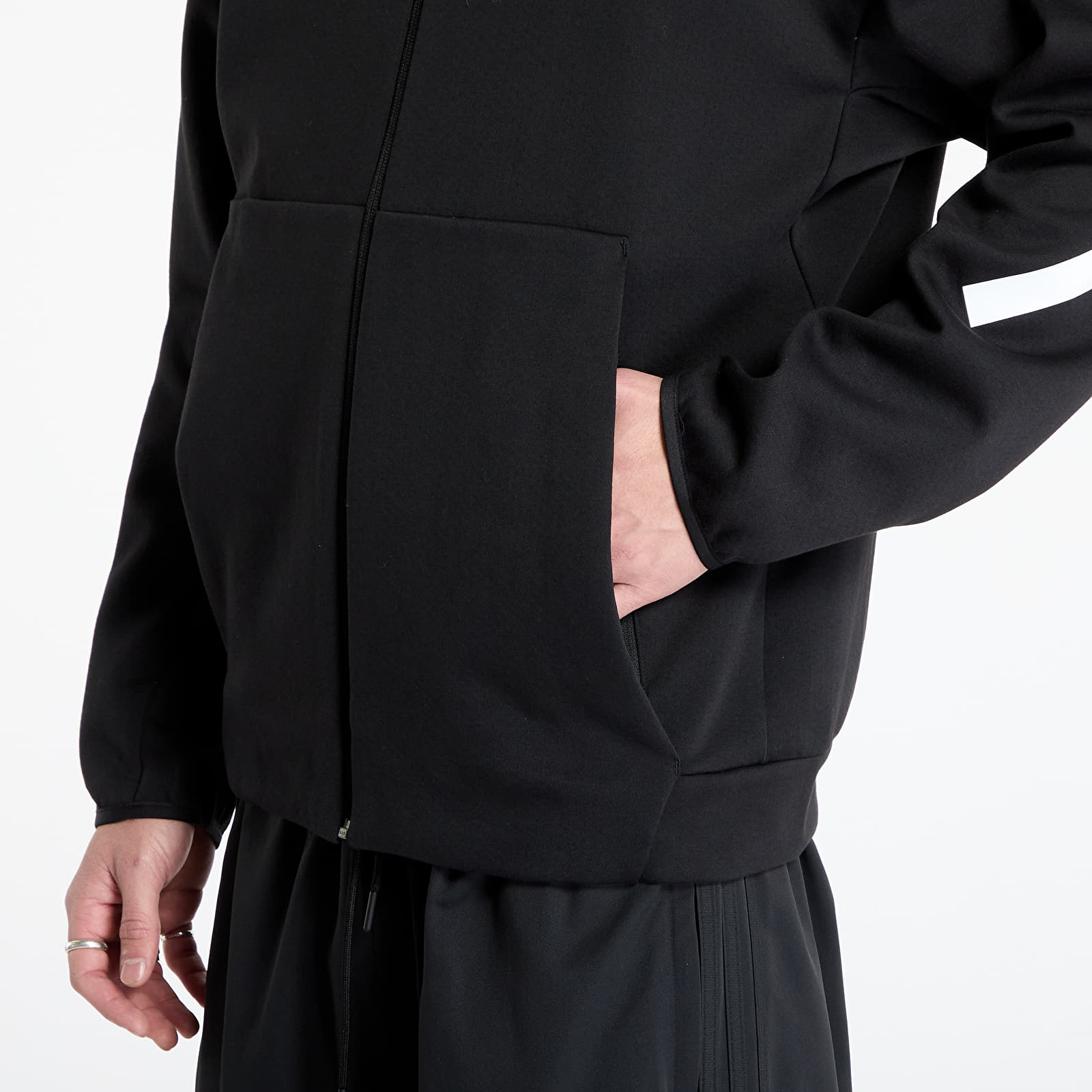 Bluzy adidas Z.N.E. Full Zip Hooded Black/ White