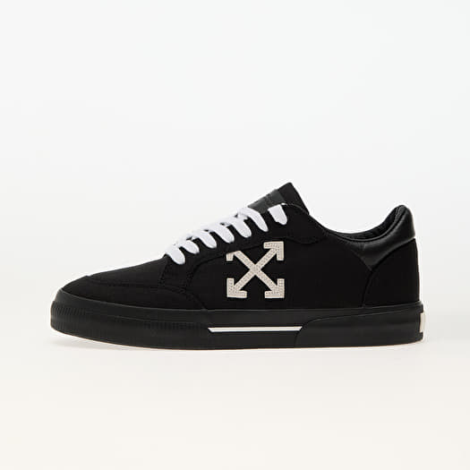 Men s shoes Off White New Low Vulcanized Canvas Black White Footshop