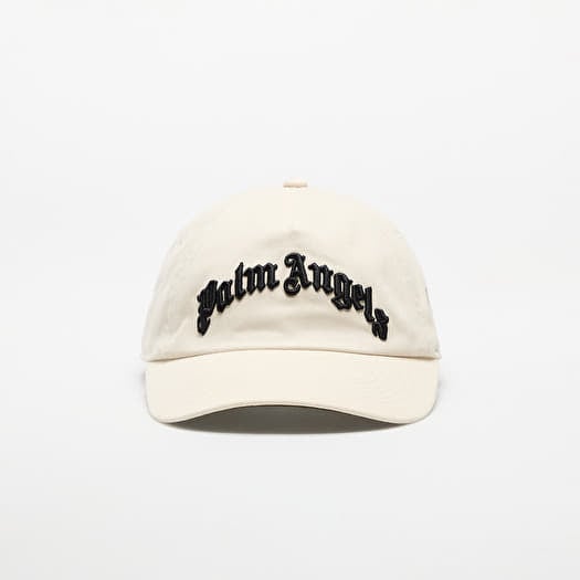 Caps Palm Angels Curved Logo Cap Off White Black Footshop